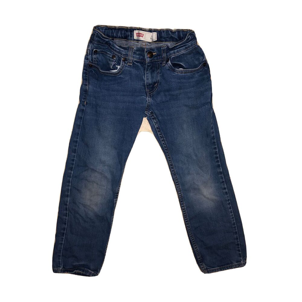 Levis 511 Slim Boys Blue Jeans Stretch Adjustable Waist Sz 8 24 x 22 W61CM T22